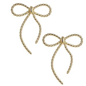 Lisi Lerch Tory Bow Earring Post Gold NWT